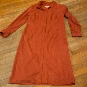 Talbots Long Sleeve micro suede Dress